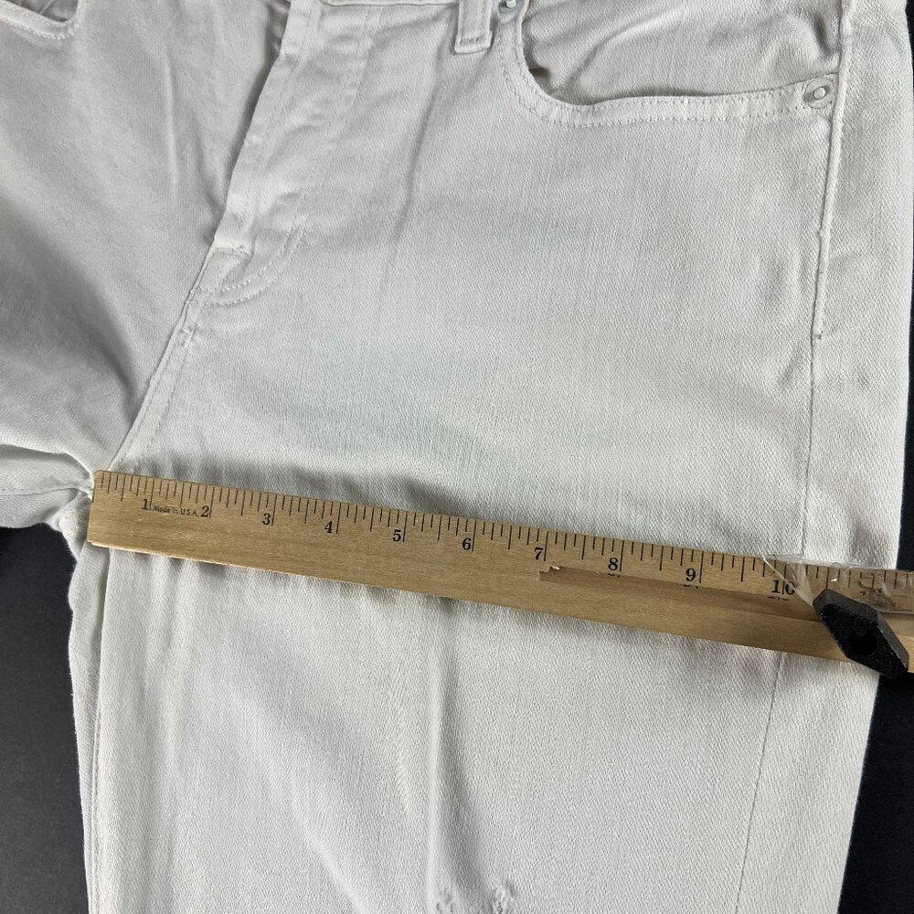 7 For All Mankind Jeans Women 34x28* Josefina Boyfriend Ankle White Denim Tag 30 - Picture 14 of 16